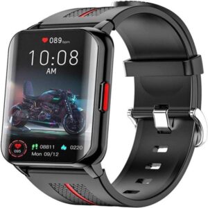 Sports Smart Watch - Black with Red Accent
